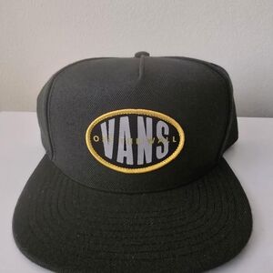Vans Black Hat with Gold Emblem